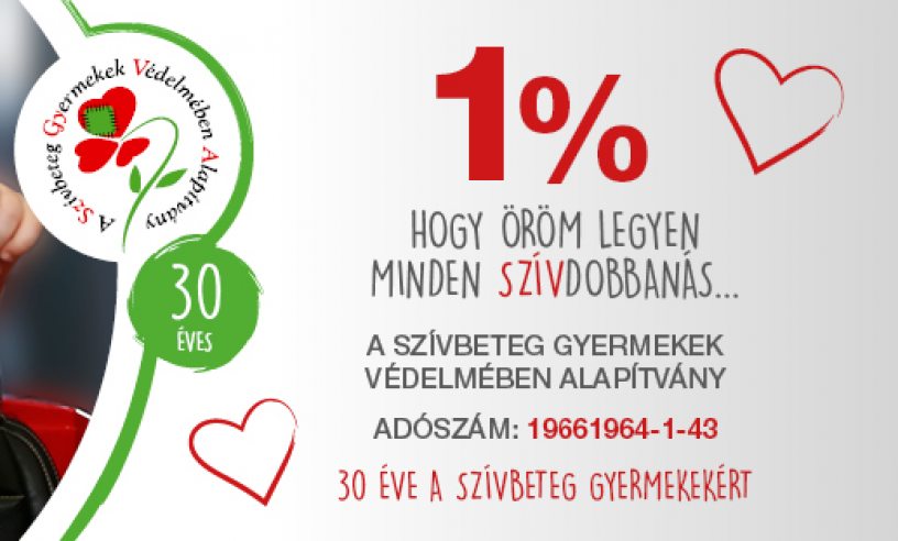 A Szivbeteg Gyermekek Védelmében Alapitvány 1 százalékos kampány