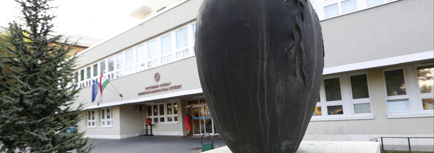 Szívszobor az intézet előtt
